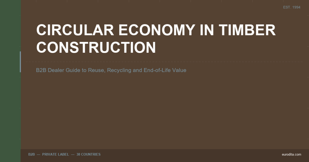 Circular Economy In Timber Construction: B2b Dealer Guide To Reuse, Recycling And End Of Life Value