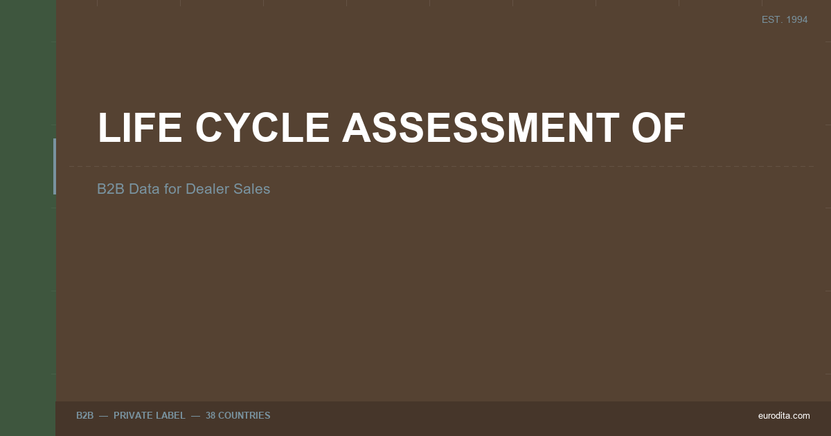 Life Cycle Assessment Of Timber Buildings: B2B Data For Dealer Sales