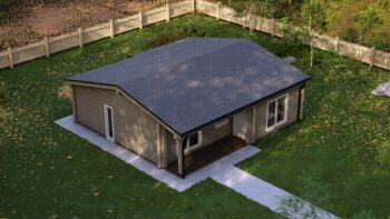 Fjord 80 Glulam House Aerial View