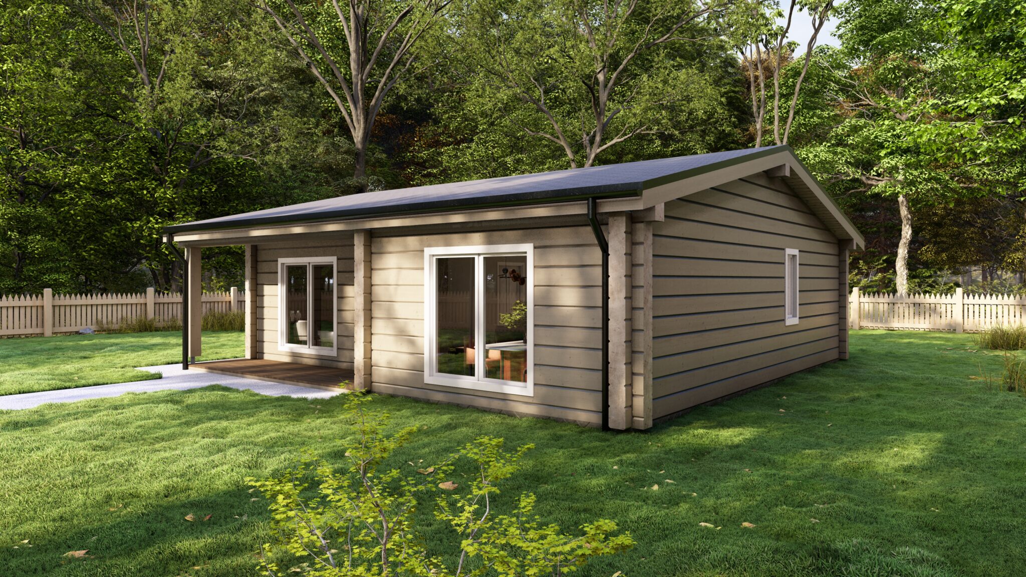 Fjord 80 Glulam House Side Elevation A