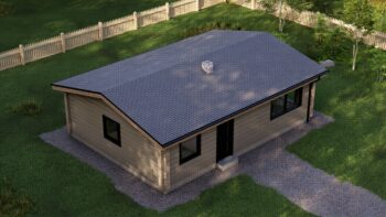 Halden Glulam House Aerial View