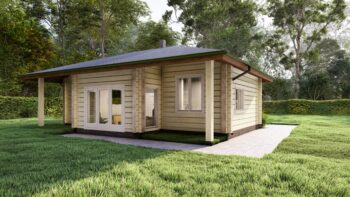 Linnea Glulam House Rear Perspective