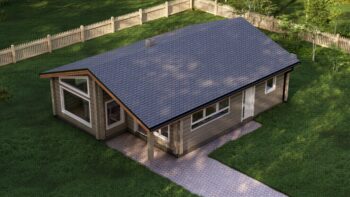 Lumio 102 Glulam House Aerial View