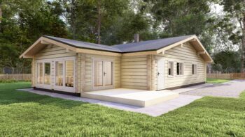 Norvik Glulam House Rear Perspective