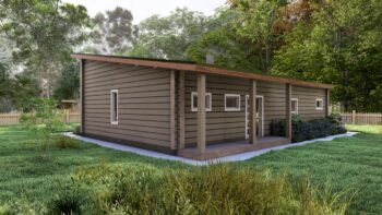 Skara Glulam House Side Elevation B