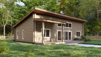 Skara Glulam House Front Exterior