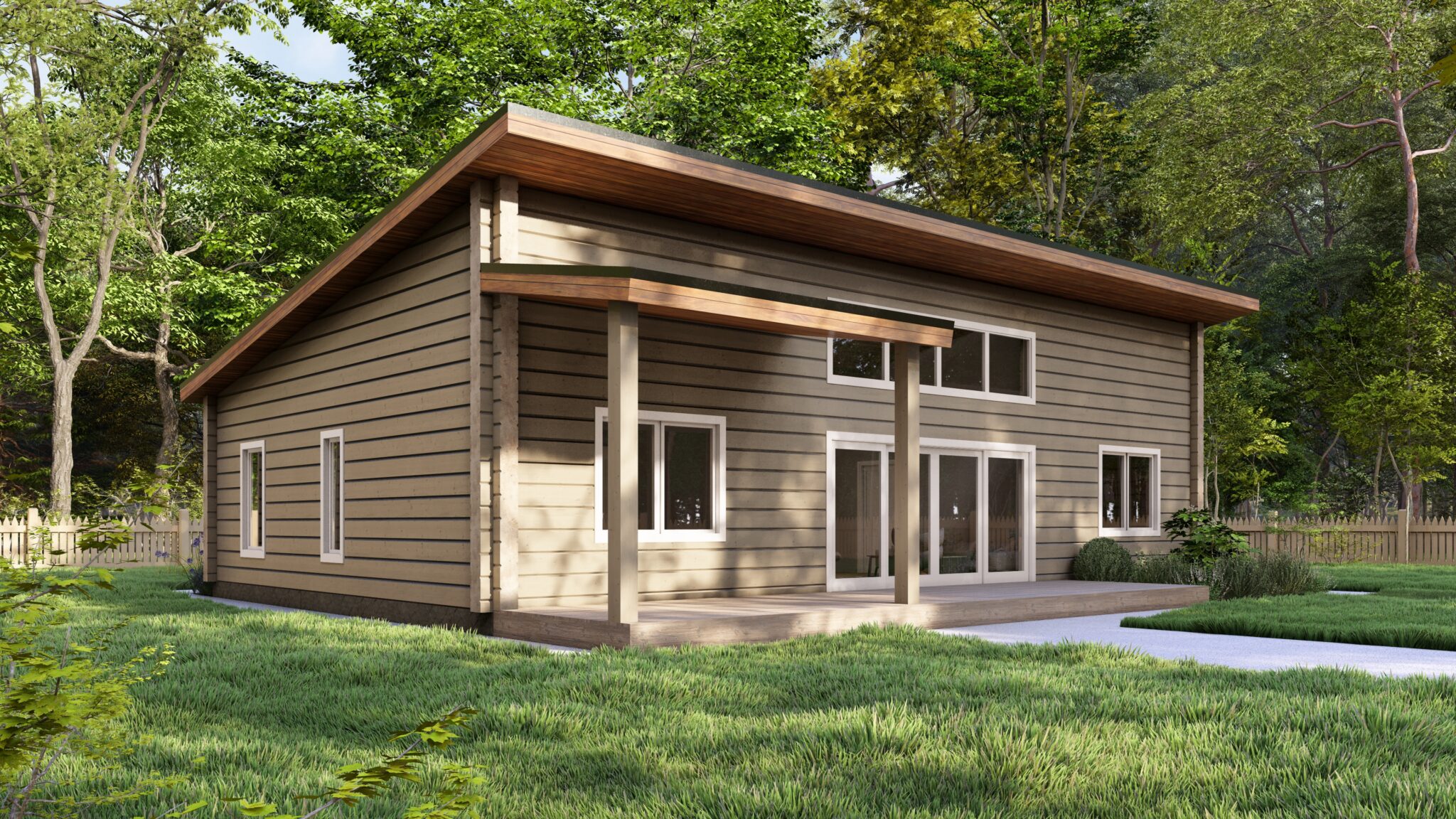 Skara Glulam House Front Exterior