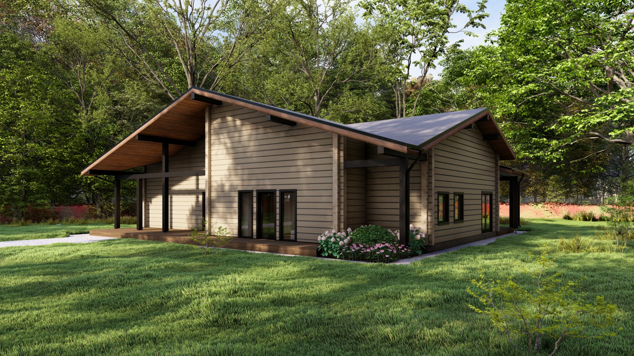 Vasa 270 Glulam House Side Elevation A