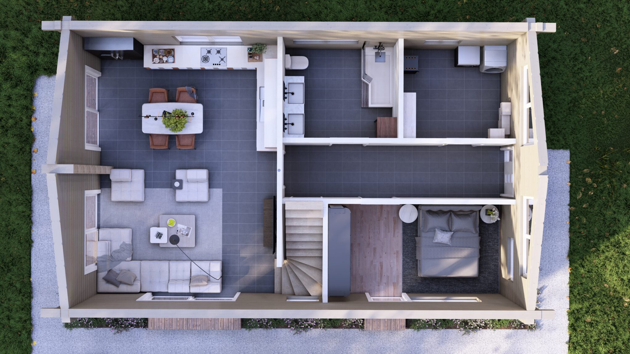 Arvika Glulam House Ground Floor Cutaway