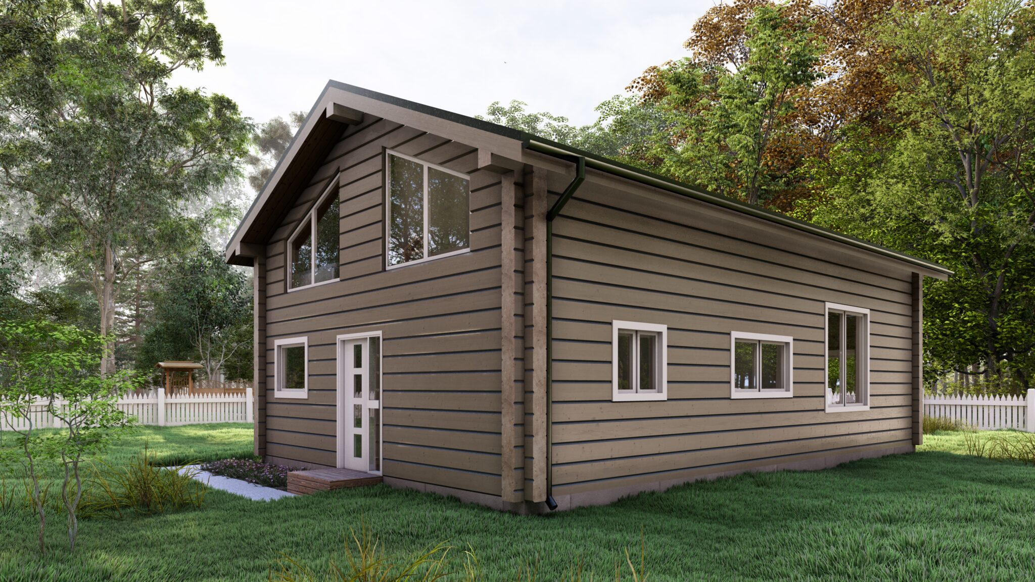 Arvika Glulam House Side Elevation B