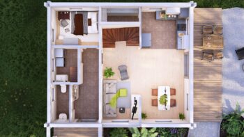 Aurora Glulam House Ground Floor Cutaway