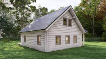 Aurora Glulam House Side Elevation B