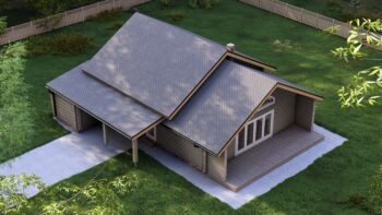 Saimaa Glulam House Aerial View