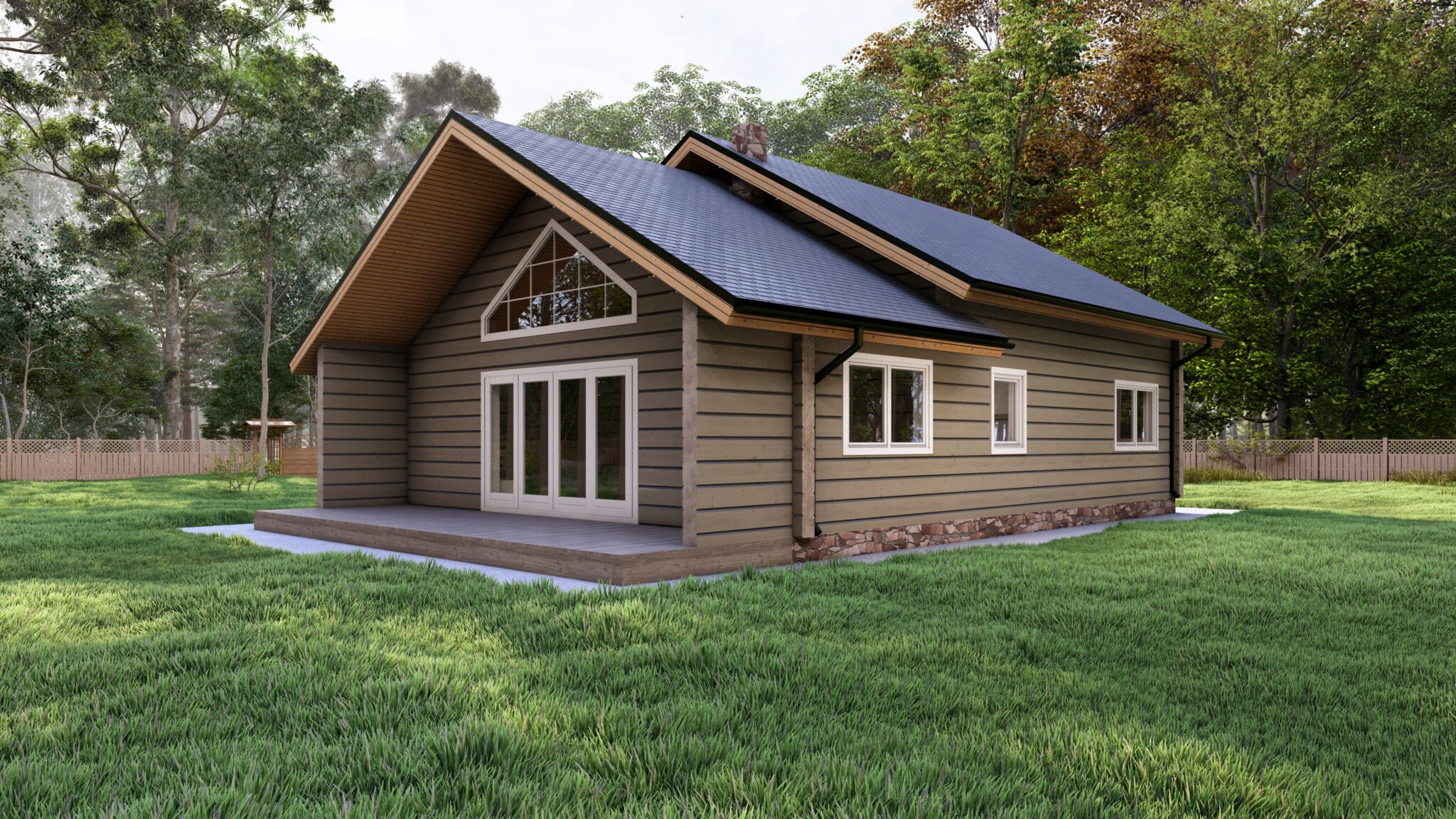 Saimaa Glulam House Side Elevation B