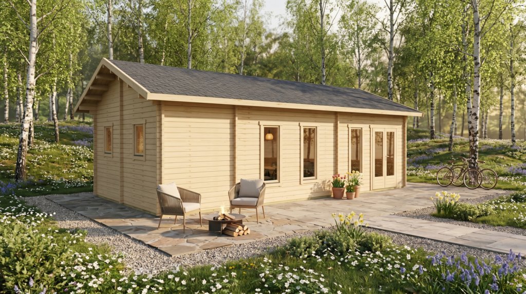 3D technical project visual for Apex Residential Cabin 5.5x10.6.