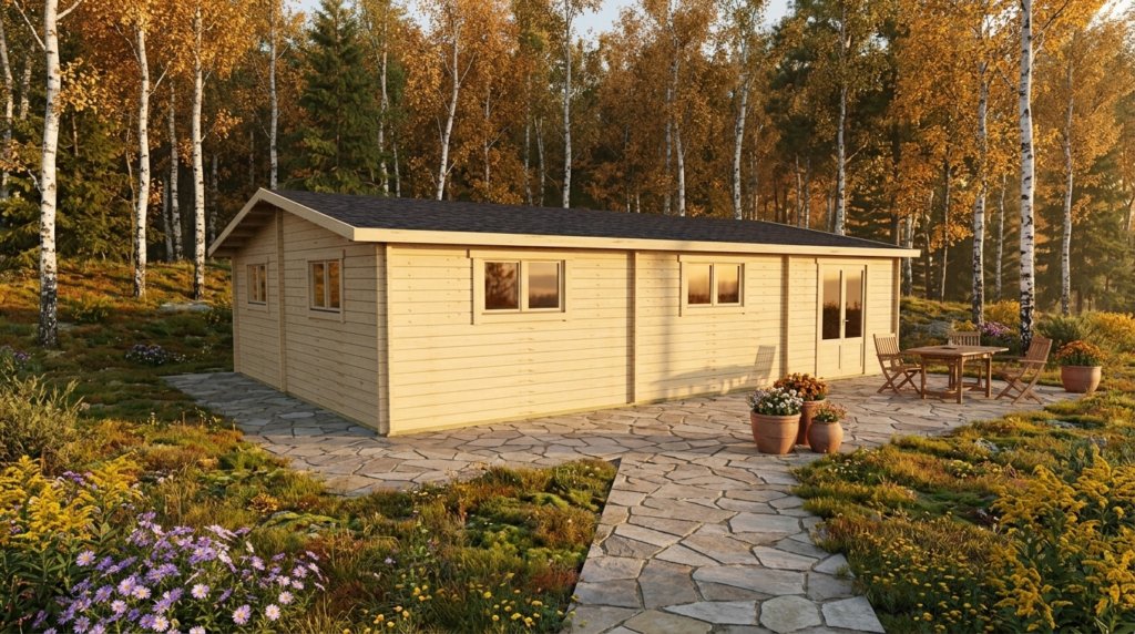 3D technical project visual for Apex Residential Cabin 7.2x10.2.