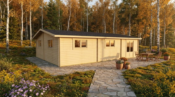 3D technical project visual for Apex Residential Cabin 7.2x10.2.