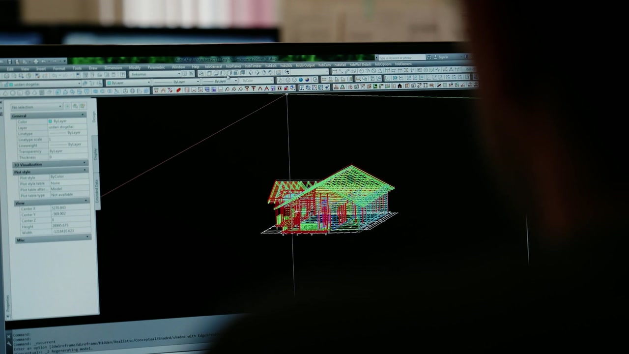 Eurodita timber-building CAD screen: the drawings behind a written quotation